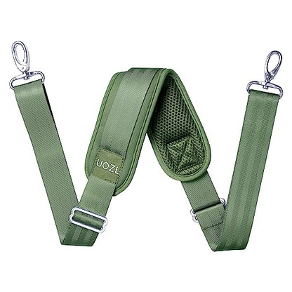 59 Inch Shoulder Straps, Soft with Ultra-Thick Fixed Shoulder Pad, Two Way Independently Adjustable Buckle Replacement Straps for Laptop Bag Messenger Bag Tool Bag Luggage,Green - color: Green, size: 59 inch