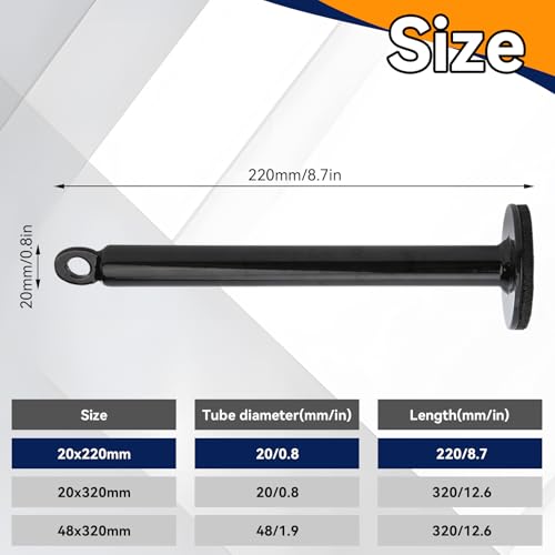 2 PCS Weight Loading Pin, Heavy Duty Gym Loading Pin Stainless Steel Fitness Equipment Weight Barbell Support Frame for Muscle Strength Training - size: 20 diameter * 220 mm