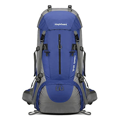 70L Camping Hiking Backpack with Rain Cover Waterproof Backpacking Backpack for Hiking Treeking Climbing Outdoor - color: Deepblue