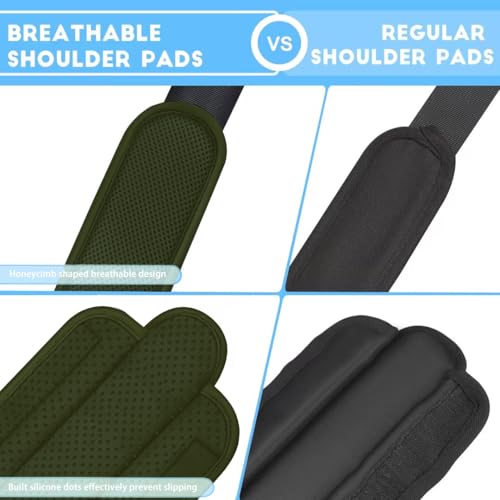 ZINZ 2-Pack Universal Shoulder Pad with Ultra thick Cushion for Bag Luggage Bag Crossbody, Plus Long & Anti-Slip & Breathable,Green - color: Green-2pack