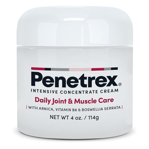 Penetrex Joint & Muscle Care - Soothing Massage Cream - Premium Whole Body Rub with Arnica, Vitamin B6 MSM & Boswellia - Non-Greasy 4oz Cream - size: 4 Ounce (Pack of 1)