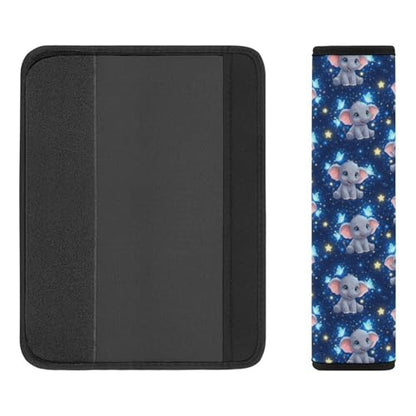 Universal Fit Seat Belt Shoulder Pad for Kids, Car Seats Pushchair Strollers High Chair Pushchair, 1 Pair Cute Elephants Blue Butterflies Automotive Seat Belt Protector - color: Pattern 765