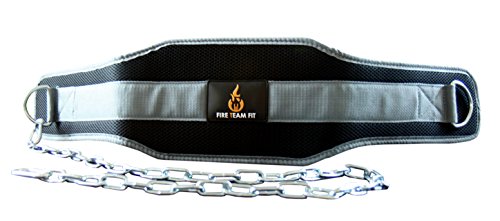 Weighted Belt with Chain, For Pullups, Dips, Weight Lifting, Powerlifting, & Cross Training - color: Grey