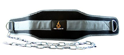 Weighted Belt with Chain, For Pullups, Dips, Weight Lifting, Powerlifting, & Cross Training - color: Grey