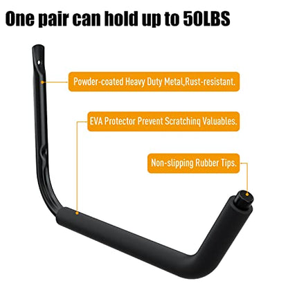 UNITEDPOWER Kayak Storage Racks, Garage Hangers, Wall Hooks for Canoe, Ladder, Bicycle, Folding Chairs, Surfboard, Snowboard, Hose and Tools, Indoor, Outdoor - style: 4-Kayak Hook