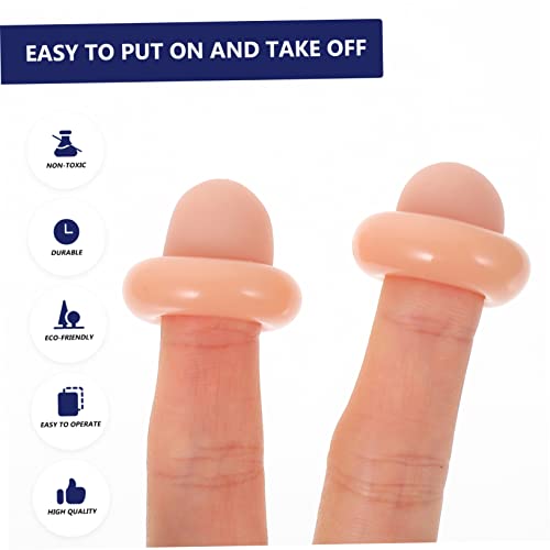 Silicone Finger Sleeve Protectors 8 Pairs Reusable Anti-Cutting Finger Covers for Protection for Athletes and Craftsmen