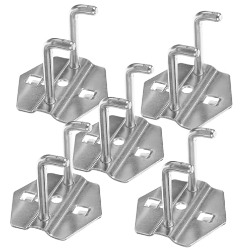 DOITOOL 5pcs Pegboard Storage Rack Metal Hooks Tool Hanging Board Home Organization Easy Install Hooks