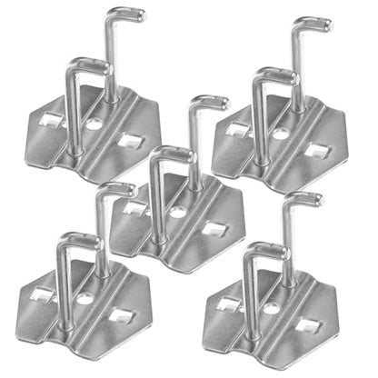 DOITOOL 5pcs Pegboard Storage Rack Metal Hooks Tool Hanging Board Home Organization Easy Install Hooks