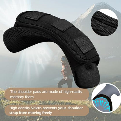 ZINMARK 2-Pack Shoulder Pad Ultra-Thick Tactical Vest Cushion for Laptop Bags, Messenger Bags, Briefcase Bags, Luggage Bags, Tool Bags, Travel Bags and Most Bags, Black - color: Black