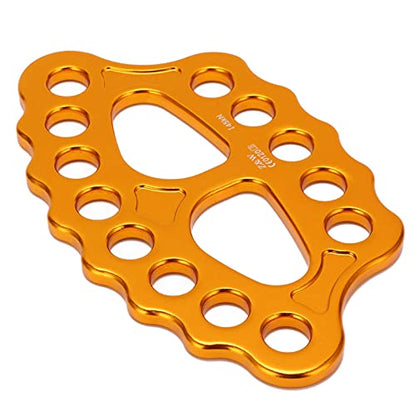 45kn Aluminum Alloy Takelytplatte 15 Holes Anchor Divider, Climbing on , Finger Power Equipment for Mountaineering, Climbing, Caves, Abseiling, Departure