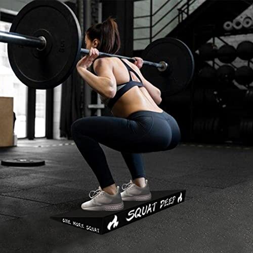Slant Board for Weightlifting and Calf Stretching - Non-Slip Heel Elevated Squat Wedge Block - style: freestyle