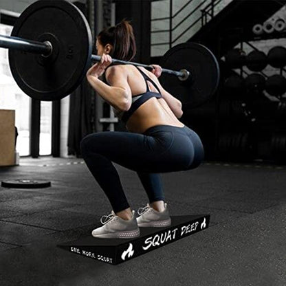 Slant Board for Weightlifting and Calf Stretching - Non-Slip Heel Elevated Squat Wedge Block - style: freestyle