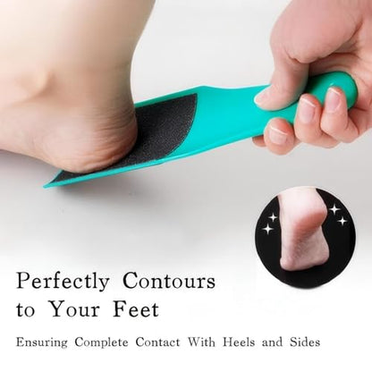 U-Shaped Curved Foot File Dead Skin Callus Remover Scrubber | Double-Sided, Dead Skin Callus Remover, Foot Scrubber for Wet and Dry Feet, Curved Design for Full Heel & Side Exfoliation