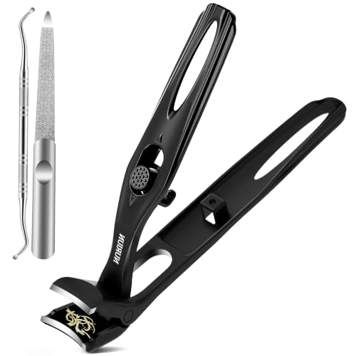 Long Handled Toenail Clippers for Seniors Thick Toenails, Angled Head Large Nail Clippers for Men, Heavy Duty Professional Toe Nail Clippers for Thick Nails