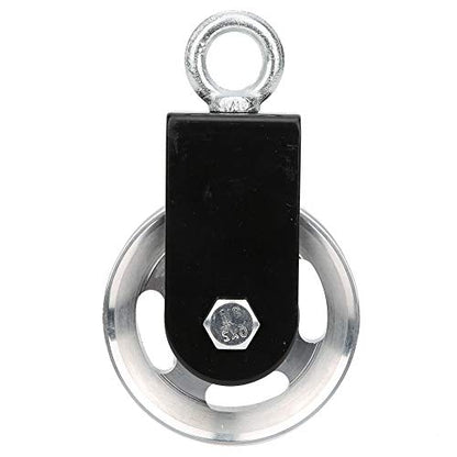 Fitness Equipment Bracket Stainless Steel Pulley Mute Hanging Wheel DIY Accessory for Gym Home Workout Stainless Steel 155x88mm 487g