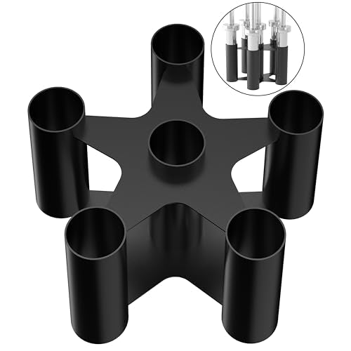 Barbell Rack Stand Vertical Olympic Bar Storage Rack 6 Bars Storage Rack for 2-inch Olympic Bars Dumbbell Handles Triceps Bars Curl Bars