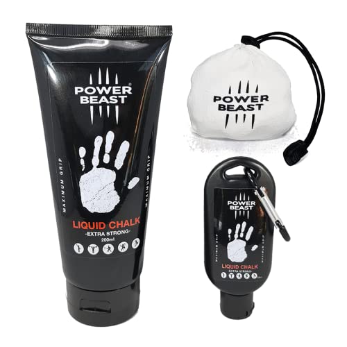 Liquid Chalk Combo 200 + 50 ML + Chalk Ball 2.2 oz. Liquid Sports Chalk, Professional Hand Grip for Gym, Weightlifting, Rock Climbing, Gymnastics, Crossfit, Powerlifting, Pole Dance.