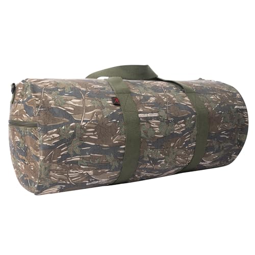 Rothco Heavy-Duty Canvas Shoulder Duffle Bag - Rugged Travel Gym Gear Equipment Bag - color: Smokey Branch Camo, size: 19 Inches