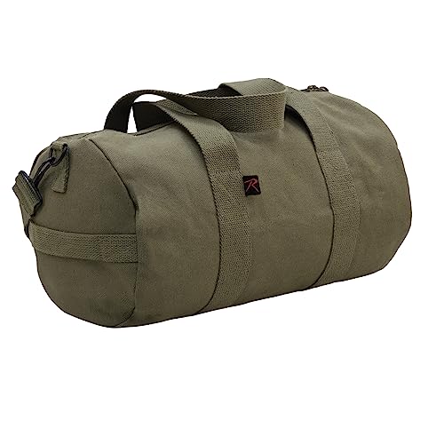 Rothco Heavy-Duty Canvas Shoulder Duffle Bag - Rugged Travel Gym Gear Equipment Bag - color: Olive Drab, size: 15 Inches