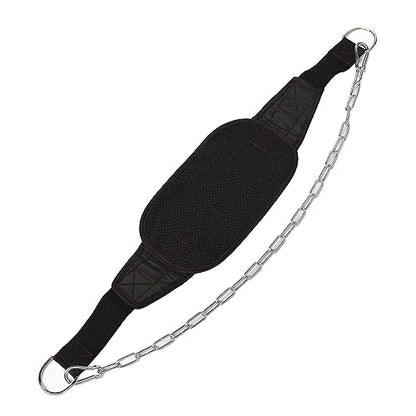 Weighted Dip Belt With Thickened Chain Strength Training for Pull Up Weightlifting Powerlifting Durable Nylon Material Adjustable Chain for Strength Training and Muscle Building