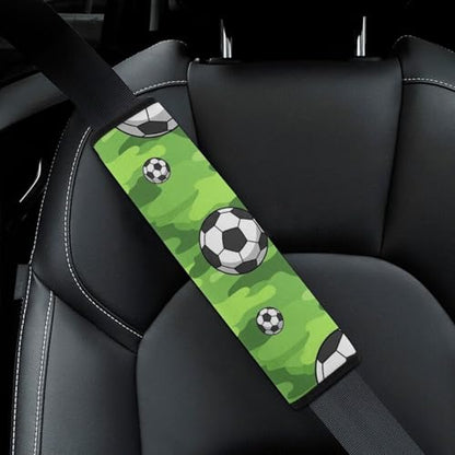 2 Pack Universal Fit Seat Belt Cover for Child, Stroller Pushchair High Chair, Cool Soccer Football Automotive Seat Belt Protector, Pressure Relief - color: Pattern 647