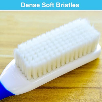 3 Pack Laundry Scrub Brush Shoe Laundry Stain Brush with Long Handle Very Soft Bristle Cleaning Brush for Clothes Shoes Sneaker Protable Laundry Brush for Stains on Clothes - color: Blue Green Pink