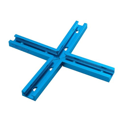 POWERTEC 71609V 3" T-Track Intersection Kit with Predrilled Mounting Holes, for Universal T Track, T Track Accessories for Woodworking Jigs and Fixtures - size: Intersection kit, 1 Set