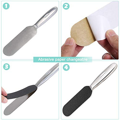 Professional Pedicure Foot File,Coarse/Fine Double Side and Reusable Stainless Steel Cracked Skin Corns Callus Remover Feet Rasp - size: Coarse/Fine Double Side