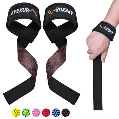 Weight Lifting Straps for Weightlifting, Lifting Wrist Straps Gym, Deadlift Strap, Anti Slip Silicone Weightlifting Strap Men Women Powerlifting, Strength Training - color: Black, size: 1 Pair