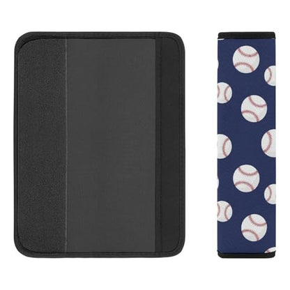 Universal Soft and Comfortable Seat Belt Shoulder Pad for Adult Use, Most Cars, 1 Pair Baseball Navy Harness Pads Strap Anti-Slip Pad - color: Pattern 601