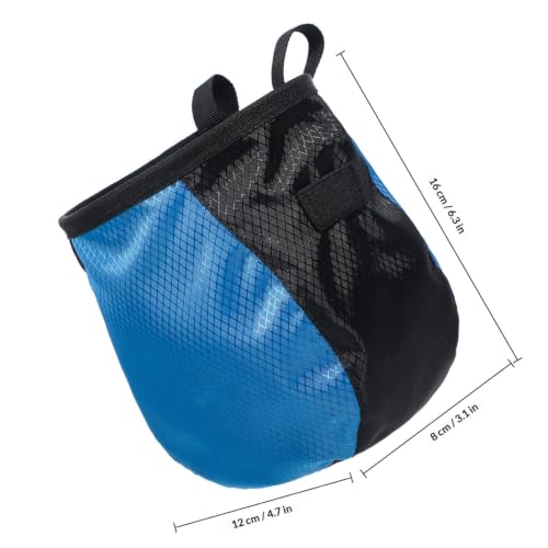 Luxshiny 2pcs Climbing Chalk Bags Large Capacity Polyester Chalk Pouches with Hard Brim and Drawstring for Rock Climbing Weightlifting Gymnastics Outdoor Activities