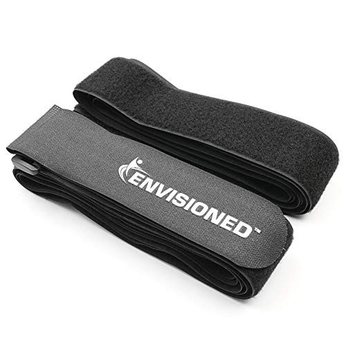 Reusable Cinch Straps 2" x 100" - 2 Pack - Hook and Loop Straps (Black) - color: Black, size: 2" x 100"