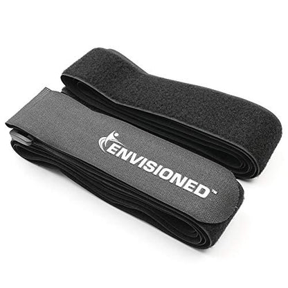 Reusable Cinch Straps 2" x 100" - 2 Pack - Hook and Loop Straps (Black) - color: Black, size: 2" x 100"
