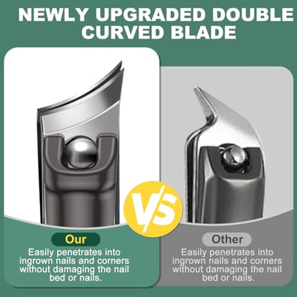 Ingrown Nail Clippers, CLPPNA Slanted Curved Blade Toe Nail Clippers for Ingrown Toenails & Fingernail, Stainless Steel Toenail Clippers Cutter, Angled Nail Clippers for Seniors, Men, Women - style: 1PCS（45°Ingrown）