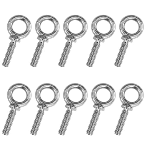 3/8"-16 x 1-1/4" UNC Lifting Shoulder Eye Bolts, Marine Grade 316 Stainless Steel Threaded Nut Fastener (10 Pack) - size: 3/8"-16 x 1-1/4", style: Pack of 10 (316 stainless steel)