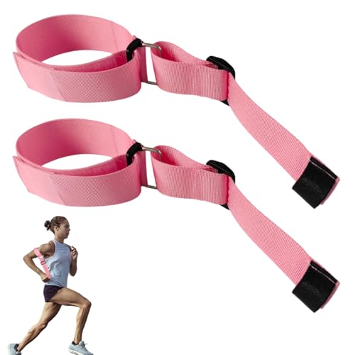 Arm Swing Trainer, 90 Degree Running Form Aid for Speed & Agility Training, Adjustable Strap to Improve Endurance, Prevent Arm Crossing in All Sports, Help Athletes Run Faster - size: Large(Pink)