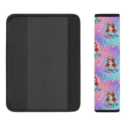 2PCS Mermaid Pink Car Seat Belt Pad Universal Soft and Comfortable Harness Pads Strap for Kids, Car Seats Pushchair Strollers High Chair Pushchair - color: Pattern 673