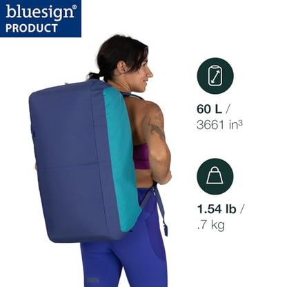 Osprey Daylite Duffel Backpack - Convertible Everyday Duffel Bag for Gym, Commute, and Travel - color: Blue Spikemoss/Alkaline, size: 30L