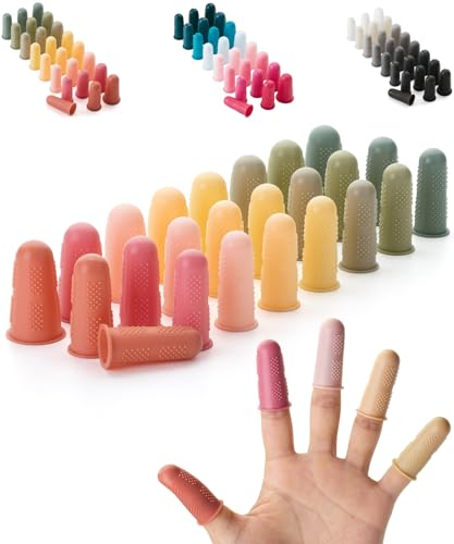 Mr. Pen- Hot Glue Gun Finger Protectors, 24 pcs | Vintage Colors Silicone Finger Protectors, Rubber Fingers Tips, Rubber Finger Covers, Rubber Finger Tips Protector - color: Vintage, size: 24 pcs