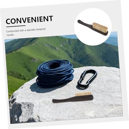 BESPORTBLE Climbing Chalk Brush Quick Drying Portable Chalk Dust Remover with Wooden Handle and Fine Boar Bristles for Outdoor Bouldering and Natural Rock Cleaning for Professional Climbers