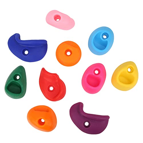 PE Plastic Multicolor Climbing Hold, Large Rock Wall (Medium Size 10 Pack)
