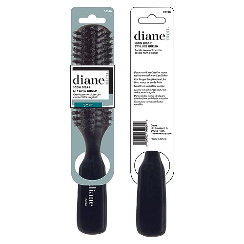 Diane 100% Soft Boar Bristle Styling Brush - color: Styling Brush, size: 1 Count (Pack of 1)