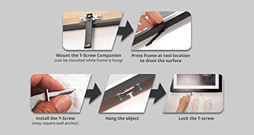 T-Screw Companion - No Measuring Needed to Mark Security Hanging Hardware T-Screw Location on Walls