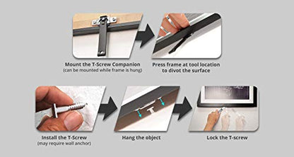 T-Screw Companion - No Measuring Needed to Mark Security Hanging Hardware T-Screw Location on Walls