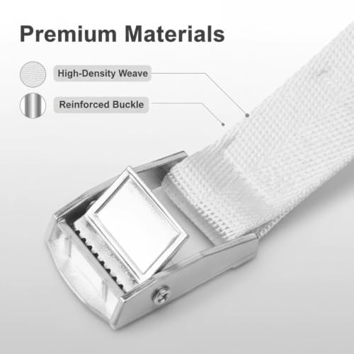 Locking Mattress Straps: Hold Mattress Together, Fits Twin XL to King | Locking Buckle, Durable Webbing, Non-Slip Texture, 10-Second Setup, Fits Twin to King Mattress, Use for Home Rental Dorm