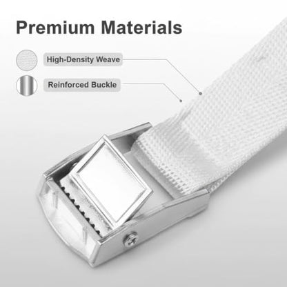Locking Mattress Straps: Hold Mattress Together, Fits Twin XL to King | Locking Buckle, Durable Webbing, Non-Slip Texture, 10-Second Setup, Fits Twin to King Mattress, Use for Home Rental Dorm