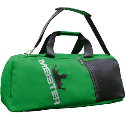 Meister Vented Convertible Duffel/Backpack Gym Bag - Ideal Carry-On | Built for athletes with dual mesh ventilation and ultra-durable construction for training, travel and everyday use - color: Green