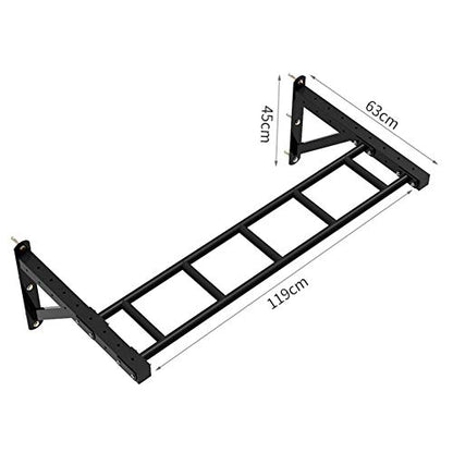 AGYH Wall-Mounted Chin Up Bar, Steel Horizontal Bar, Adjustable Distance Wall Climbing Frame, 3 Styles, Load 300KG - size: Style 1