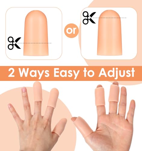 20 Pcs Rubber Thumb, Rubber Thumb Protector Silicone Reusable | Rubber Fingers Silicone Finger Guards, Reusable Waterproof Finger Protection Covers for Cooking, Crafts, Writing