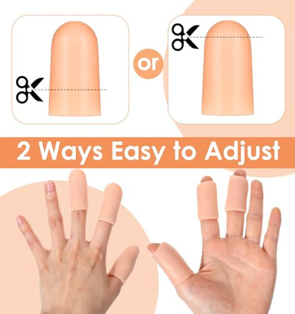 20 Pcs Rubber Thumb, Rubber Thumb Protector Silicone Reusable | Rubber Fingers Silicone Finger Guards, Reusable Waterproof Finger Protection Covers for Cooking, Crafts, Writing